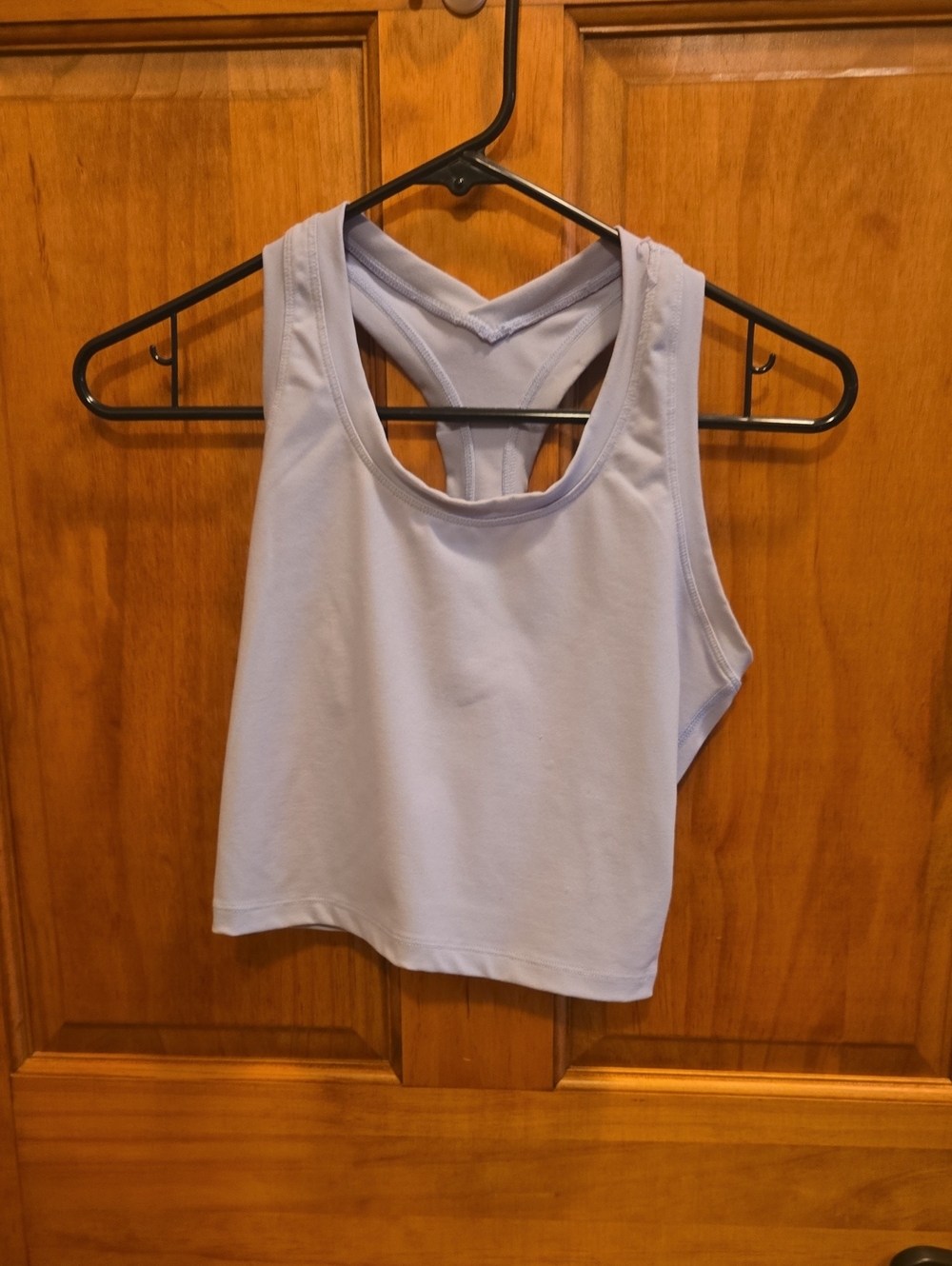 Women’s Light Blue Racerback Crop Tank Top